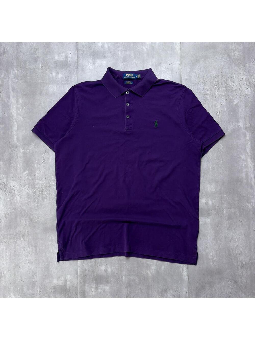 Y2K Purple Polo Ralph Lauren Grunge Skater Polo Shirt
